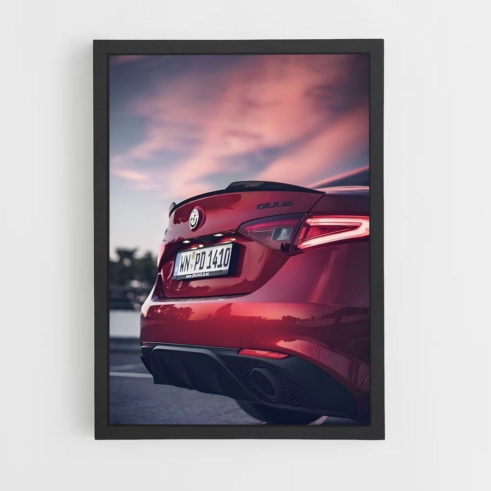 Poster Le Rouge Éblouissant – affiche Alfa Romeo (vue 2)